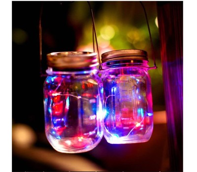 Solar glass can lamp Solar LED lamp cooper courtyard lawn decorative towns