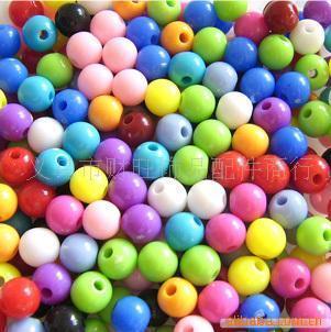 DIY solid color round beads wholesale acrylic beads candy beads 3MM or 4MM or 5MM