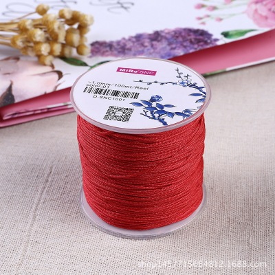 DIY Chinese knot cord red cord Taiwan string dandelion jade hand cord braided cord line 72 100 meters