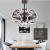 Modern Dc Frequency Conversion Electric Fan Lamp Personalized Creative Bedroom Fan-Style Ceiling Lamp Dining Room round Chandelier New Fan Lamp