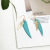 European and American Foreign Trade Original Order Creative Leaf Feather Eardrop Earring Factory Wholesale Yiwu Jewelry New Girls' Earrings