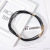 Foreign Trade Fashion Jewelry Multi-Strand Black Leather Rope Elbow Adhesive Magnet Buckle Bracelet Creative Necklace Factory Wholesale