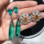All are gorgeous color zircon 3A class zircon micro - inlaid plating on 18K gold earrings heavy industry earrings wholesale