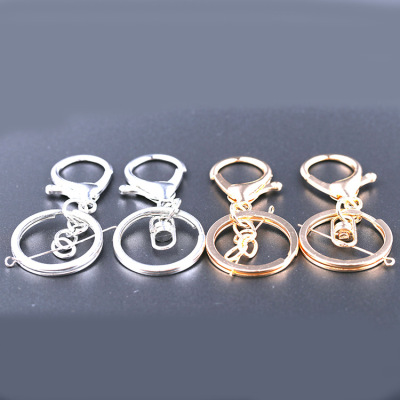 DIY accessories key chain color protection electroplating lobster key ring deduction chain style pendant