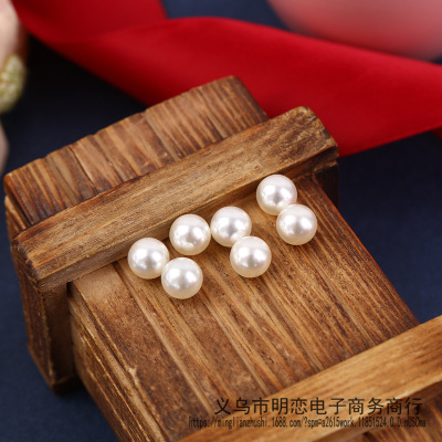 Non-hole bright ABS environmental protection imitation pearl bead DIY accessories accessories wholesale wedding accessories
