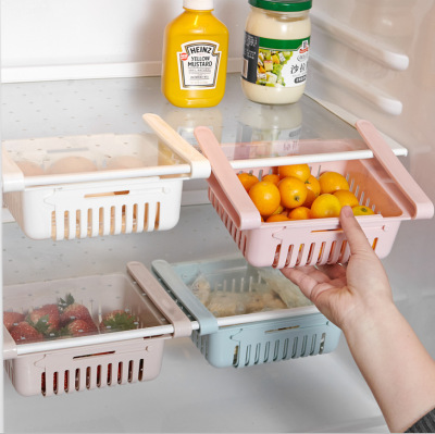 Douyin refrigerator plastic storage basket food and beverage drawer type storage box kitchen weathersorting box storage basket