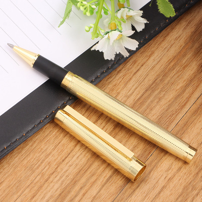 Parvenu Gold Engraved Roller Pen Office Business Document Signature Pen GG Gift Gel Pen Customizable Logo