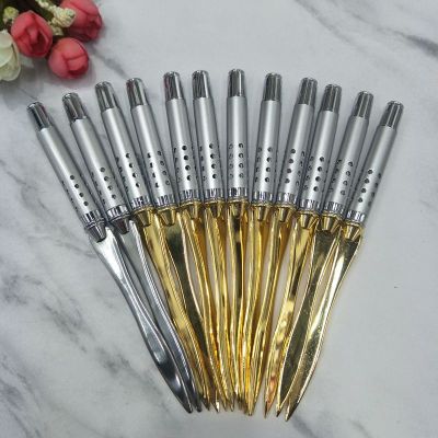 Factory Direct Sales Metal Letter Opener Paper Cutter Letter Cutting Knife Not Open Blade Retro Exquisite Letter Opener Engraved Logo