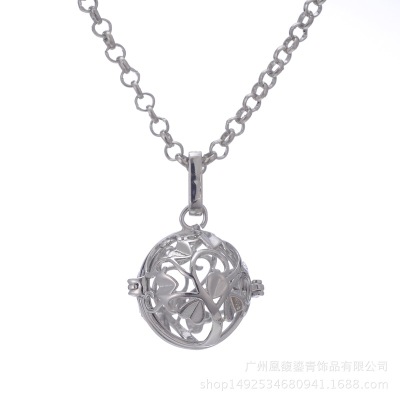 DIY beadwork dial-out magic box perfume essential oil diffuser necklace can open sweater chain simple fashion pendant