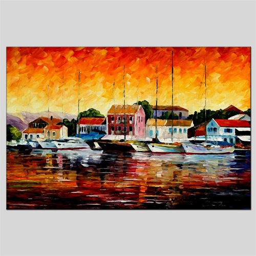russia riona. afimo sea view semi-hand-painted oil painting horizontal living room hanging painting hotel bedroom bedside painting core