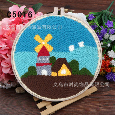 Personality Handmade DIY Gift European Poke Embroidery Embroidery Material Package Chop Embroidery Pier Embroidery Video Teaching Birthday Gift