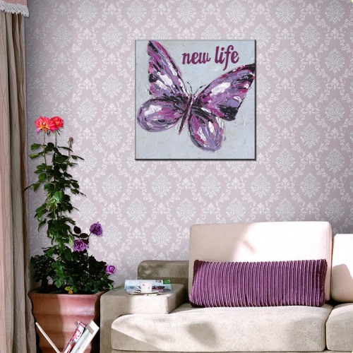 european and american style sofa bedroom simple modern semi-hand painted abstract colorful butterfly aliexpress hot sale decorative oil painting