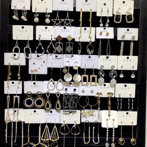 925 Silver Needle Long Zircon Tassel Tide Earrings New Women‘s Face Decoration Stall Earrings Wholesale 019