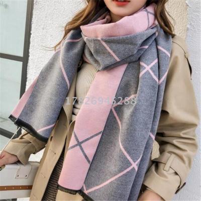 The factory direct sale winter all take The British check all take The lady shawl scarf to sell quickly