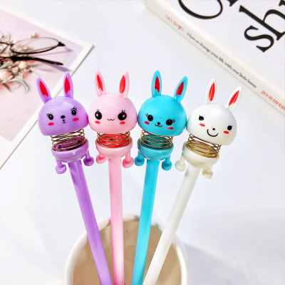 Douyin the same web celebrity rabbit spring Douyin expression office signature pen cute shake head doll neutral pen