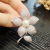 New Natural Freshwater Pearl Flower Leaf Micro Zircon Brooch Refined Grace Elegant Clothing Corsage