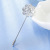 2016 New Korean Style Zircon Flower Pin-Type Straight Bar Brooch Brooch Female Elegant Corsage Clothing Factory Direct Sales
