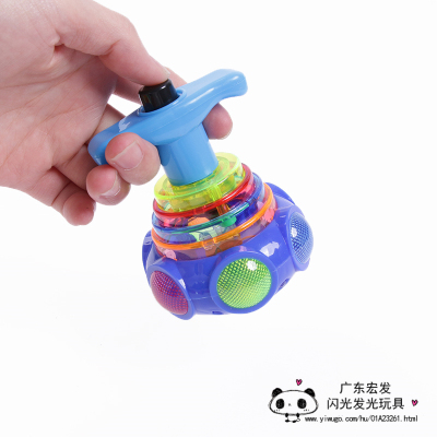 New cool combat fashion glow music gyro flash boys and girls children toy baby gift