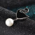 2016 New Korean Fashion Simple Black Swan Pearl Cardigan Shawl Clasp Sweater Brooch Corsage Buckle Ornament