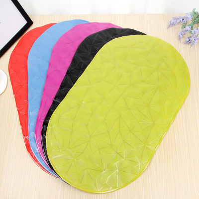 Diamond PVC environmental protection material skid mat skid mat household suction cup dust proof lazy pad wholesale
