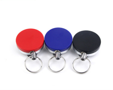 Half metal 4 cm easy to pull key chain easy to pull anti-theft anti-lose telescopic key chain