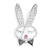 Bow Tie Rabbit New Fashion Cardigan Sweater Brooch Korean Style Zircon Corsage Shawl Buckle Men Ornament