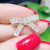 2018 New Zircon Bow Beautiful Bow Tie Blouse Collar Horse Needle Brooch Collar Buckle Small Collar Pin Female Small Brooch