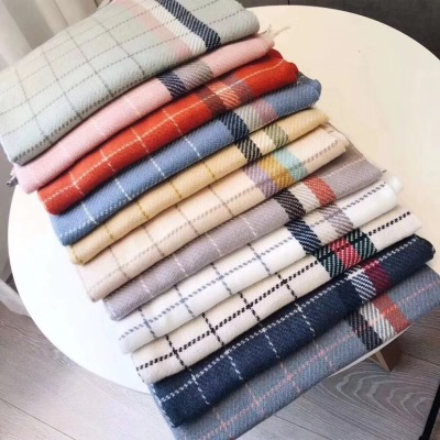 Manufacturers direct new color plaid winter style warm scarf shawl European and American popular imitation cashmere scarf