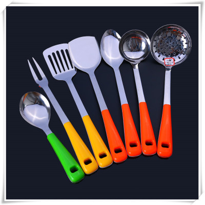 Kitchen Thickened Stainless Steel Hole-Free Hot Pot Spoon Spoon Hot Pot Soup Ladle Colander Long Handle Spoon Special Offer