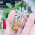 Snowflake Bee Brooch Korean Style Micro Inlaid Zircon Women's Pin Cardigan Shawl Buckle Suit Clothing Accessories Corsage