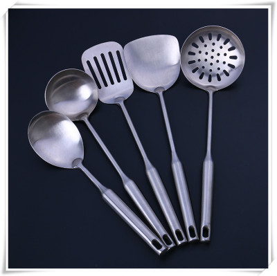 Non-Stick Pan Silicone Shovel High Temperature Resistant Soup Colander Kitchen Stainless Steel Spatula Kitchenware Set