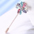 Korean Style Elegant Colorful Flower Bar Shaped Pin Brooch Zircon Ornament Female Simple Coat Sweater Shawl Buckle Corsage