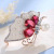 2018 Korean Style Red Zircon Butterfly Brooch Fashion Women Pin Cardigan Shawl Buckle Suit Clothing Accessories Corsage