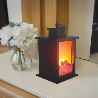 Simulation Led Carbon Flame Lamp Fashion Retro Style Lamp Fireplace Lamp Portable Lantern Ornaments
