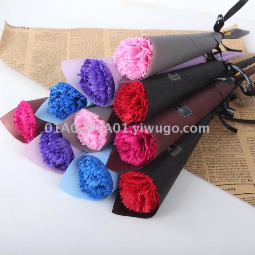 mother‘s day free shipping teacher‘s day single simulation soap flower carnation company activity gift shopping mall opening gift