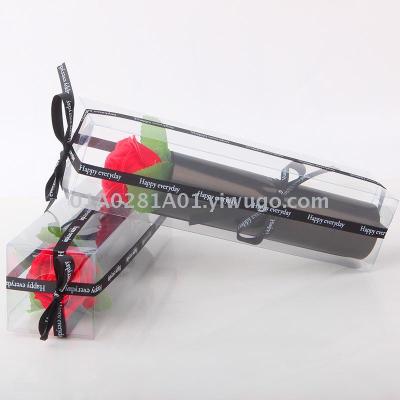 P1 imitation soap rose PVC transparent box single valentine's day business activities Christmas manufacturers direct sales