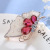 2018 Korean Style Red Zircon Butterfly Brooch Fashion Women Pin Cardigan Shawl Buckle Suit Clothing Accessories Corsage