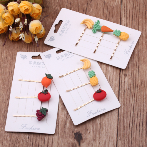 5 yuan store supply children‘s hairpin quicksand fruit baby headwear princess children‘s korean clip bb clip