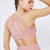 Amazon cross - border mesh stitching sports bra - style double - sided nylon running fitness back shock proof yoga bra