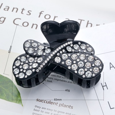 New Foreign Trade Creative Large Hair Clip-Point Diamond Plastic Ponytail Clip Korean Updo Hair Accessories Factory Direct Wholesale
