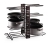 Metal kitchen shelving folding multifunctional pot rack multi-layer pan storage rack thick pot cover rack