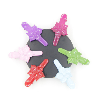 Children's Hair Accessories Plastic Resin Press Duckbill Clip Colorful Candy Color Bang Clip Factory Batch Delivery Stall
