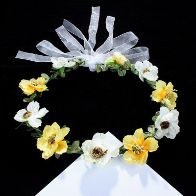 The new Mexican straw hat wreath is a fabric art checking headband for The bride
