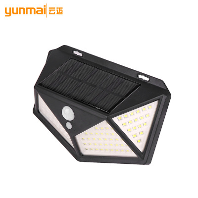 Cross-Border New Arrival 114 * Cob Work Light Built-in Battery Solar Rechargeable LED Outdoor Household Strong Light Wall Lamp