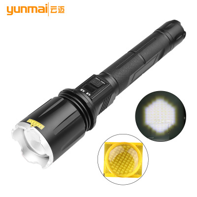 Cross-Border New Arrival Mtg2 Zoom USB Charging with LCD Screen with Safety Hammer Large Lens Wide Angle Power Torch