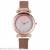 Douyin hot style fashion hot selling pink gradient diamond-encrusted magnetic suction band ladies watch milan band watch