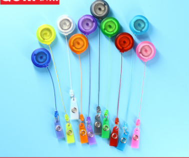 High-grade transparent frosted multi-color easy pull button innovative multi-color easy pull anti-loss device card button pull wire