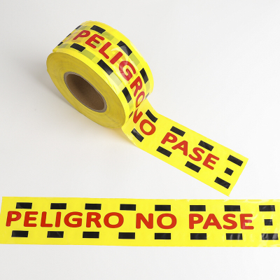 Warning tape with no rubber rubber Warning tape with PE Warning tape with aluminum foil Warning tape