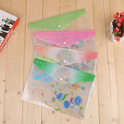A4 Specification Transparent Pattern Student Test Paper Material Organize and Storage File Bag Pattern Customization Style Diverse