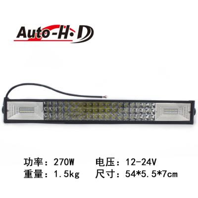 270W Three Rows Automotive LED Strip Lights Truck Spotlight Front Bumper Medium Network Spotlight off-Road Vehicle Top 12-24V Universal